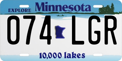 MN license plate 074LGR