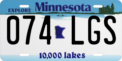 MN license plate 074LGS