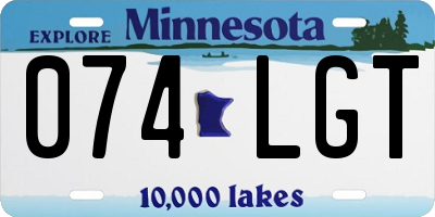 MN license plate 074LGT