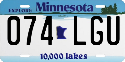 MN license plate 074LGU