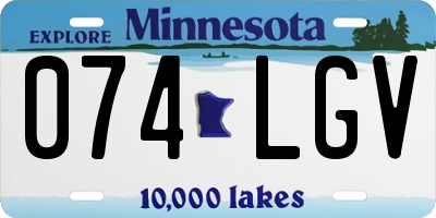 MN license plate 074LGV