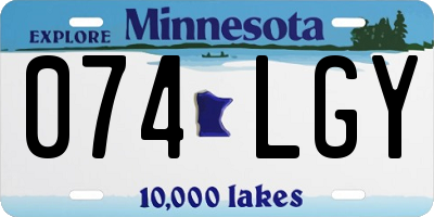 MN license plate 074LGY
