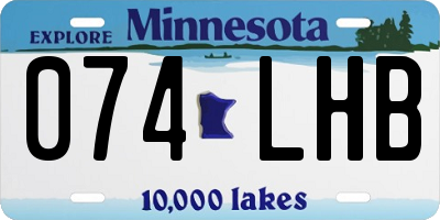 MN license plate 074LHB
