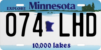 MN license plate 074LHD