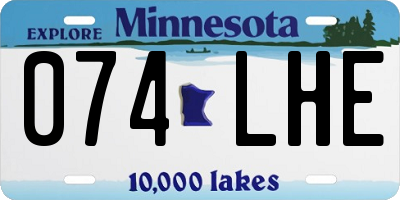 MN license plate 074LHE