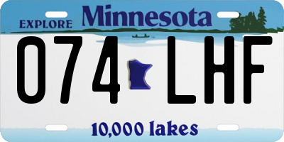 MN license plate 074LHF