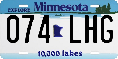MN license plate 074LHG