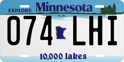 MN license plate 074LHI