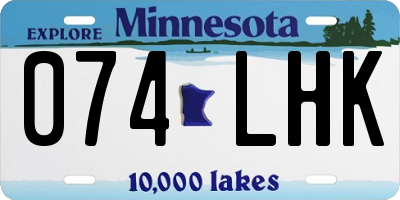 MN license plate 074LHK