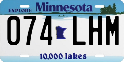 MN license plate 074LHM