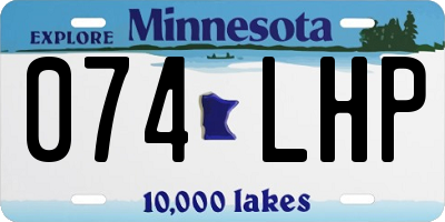 MN license plate 074LHP
