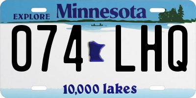 MN license plate 074LHQ