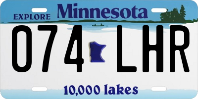 MN license plate 074LHR