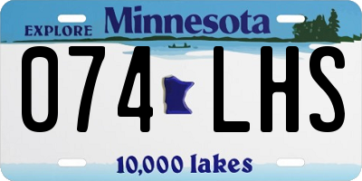MN license plate 074LHS