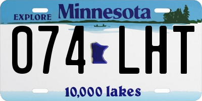 MN license plate 074LHT