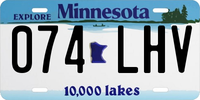MN license plate 074LHV
