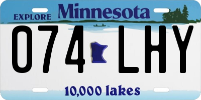 MN license plate 074LHY