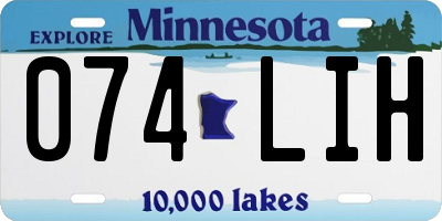 MN license plate 074LIH