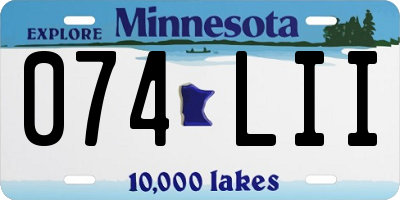 MN license plate 074LII