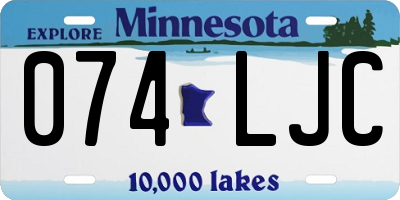 MN license plate 074LJC