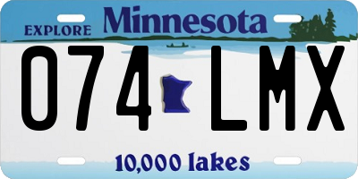MN license plate 074LMX