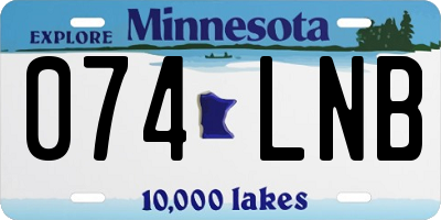 MN license plate 074LNB