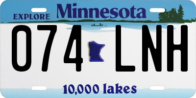 MN license plate 074LNH