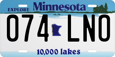 MN license plate 074LNO