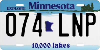MN license plate 074LNP