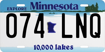 MN license plate 074LNQ