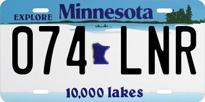 MN license plate 074LNR