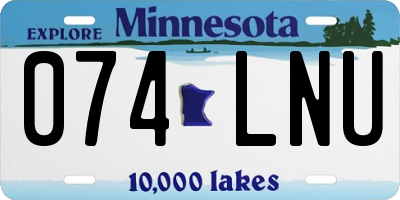 MN license plate 074LNU