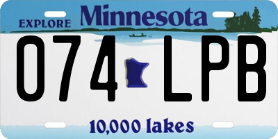 MN license plate 074LPB