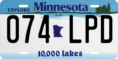 MN license plate 074LPD
