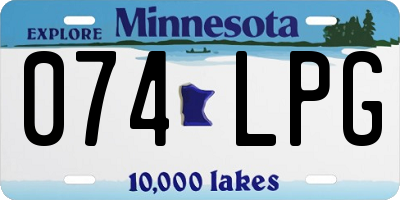 MN license plate 074LPG