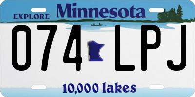 MN license plate 074LPJ