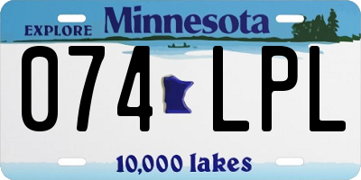 MN license plate 074LPL