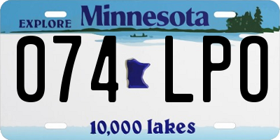 MN license plate 074LPO