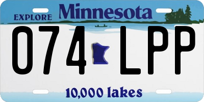 MN license plate 074LPP