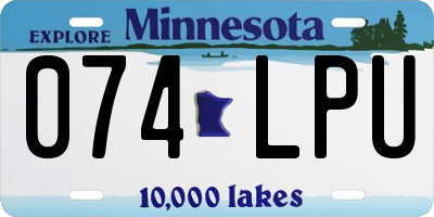MN license plate 074LPU
