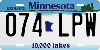 MN license plate 074LPW