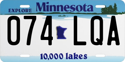 MN license plate 074LQA