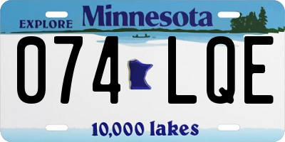 MN license plate 074LQE