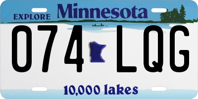 MN license plate 074LQG