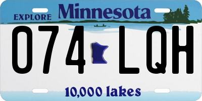 MN license plate 074LQH