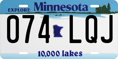 MN license plate 074LQJ