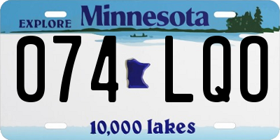 MN license plate 074LQO