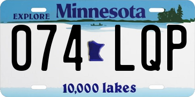 MN license plate 074LQP