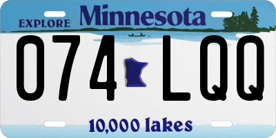 MN license plate 074LQQ