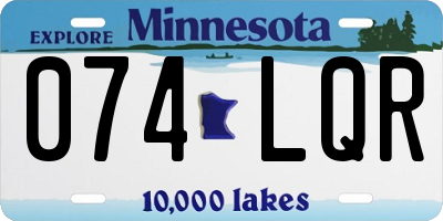 MN license plate 074LQR